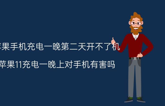 苹果手机充电一晚第二天开不了机 苹果11充电一晚上对手机有害吗？